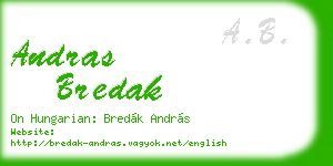 andras bredak business card