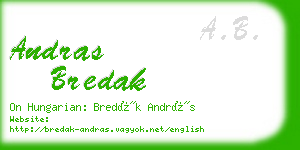andras bredak business card